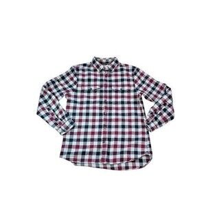 Fjallraven Skog Shirt Mens XL Red Black Plaid Flannel Slim Fit Outdoor Huckberry